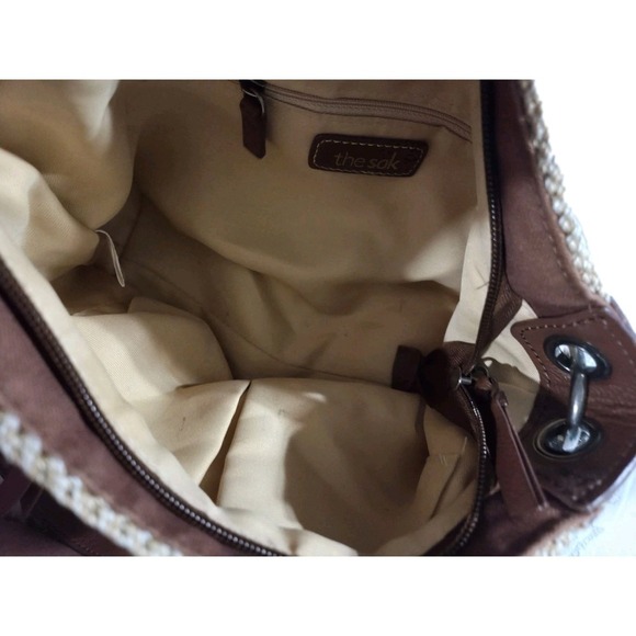 the Sak Indio crochet demi hobo bag Tan - Picture 3 of 4